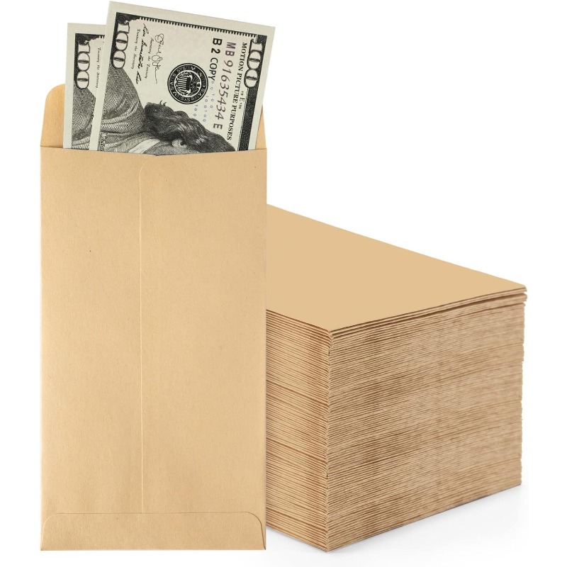 Letter Envelope Kraft - 50 adet nakit zarflar para konteyneri