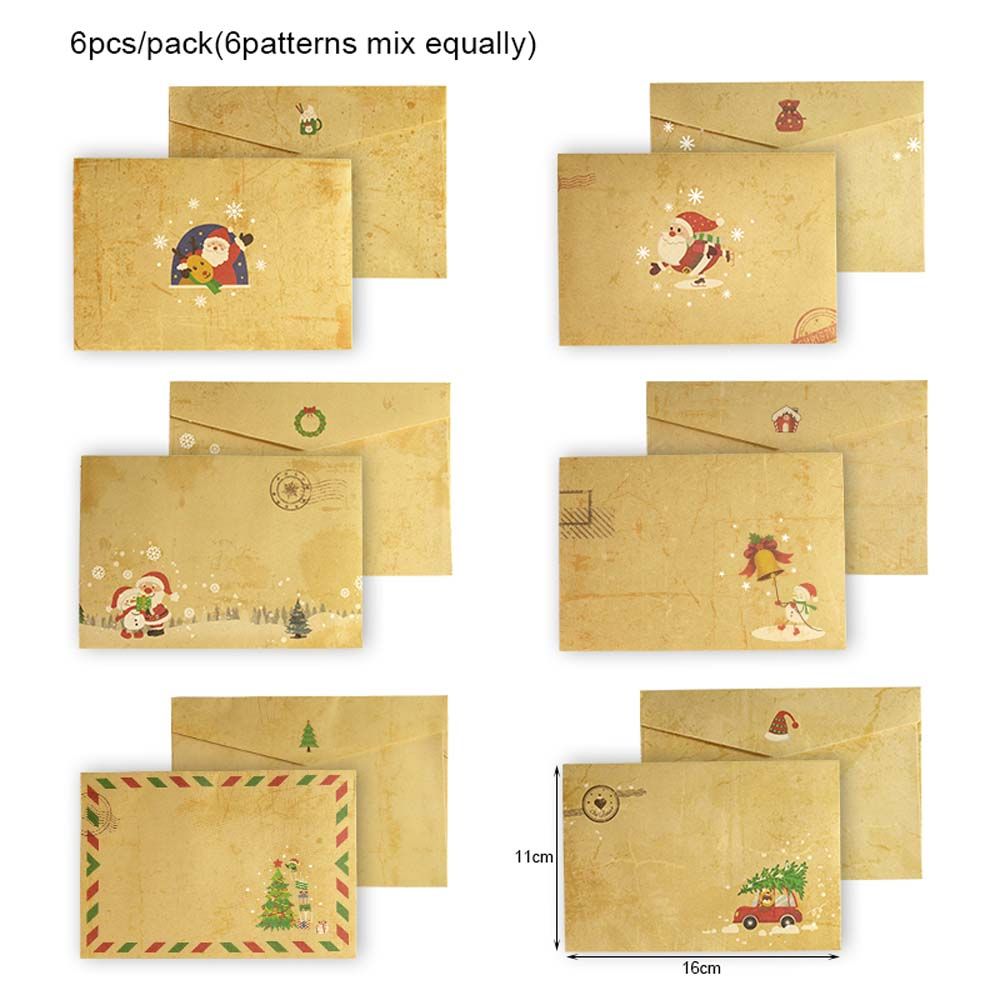 Letter Envelope Kraft - Kendin Yap 6'lı Set: Kar Adam