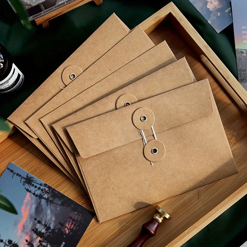 Letter Envelope Kraft - 20'li Retro Tarz Kahverengi Kraft Kağıt