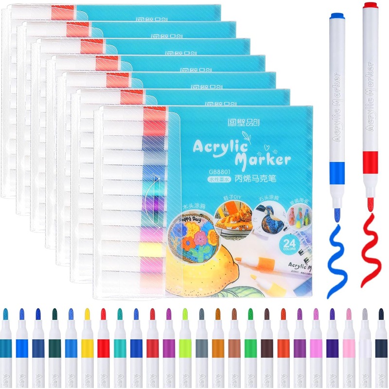 Highlighter Set Pastel - 12/24/36 Renkli Akrilik Boya Kalemleri Orta