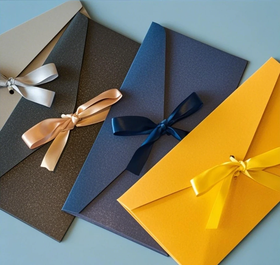 Letter Envelope Kraft - 10 Adet Yaratıcı, İnci Efektli Kağıt