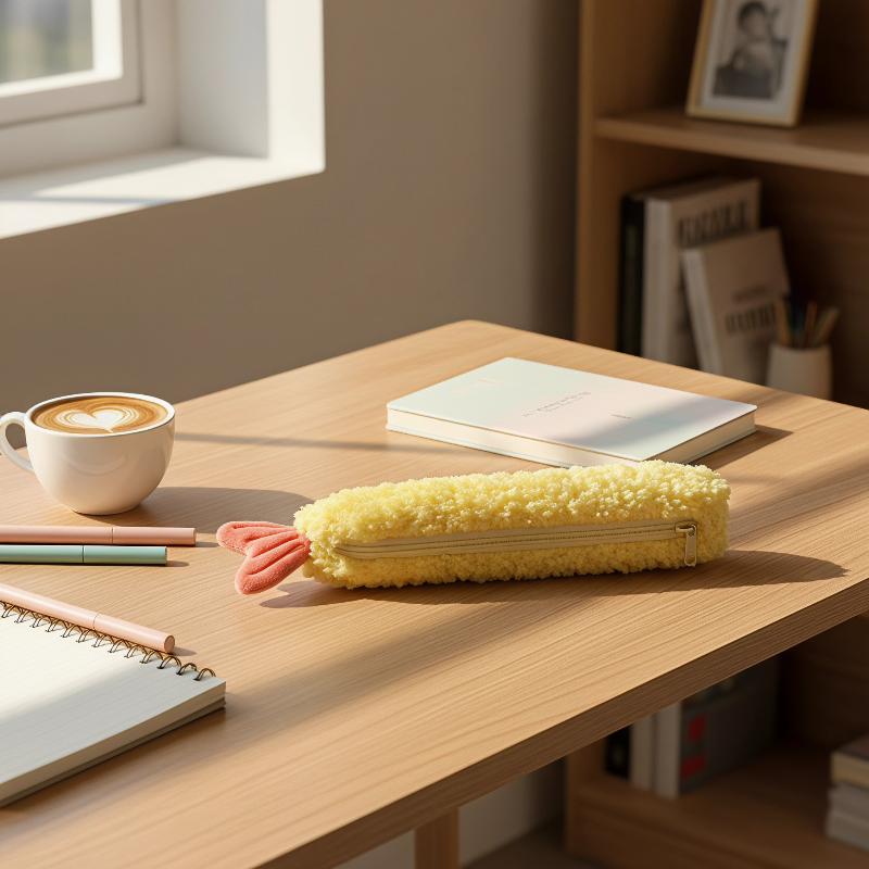 Ideal Stationery & Office Supply - Sevimli Karides Kuyruğu Peluş Kalem Kutusu