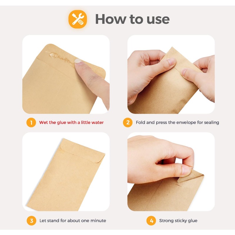 50 adet nakit zarflar para kon - Letter Envelope Kraft incelemesi ve fiyatı