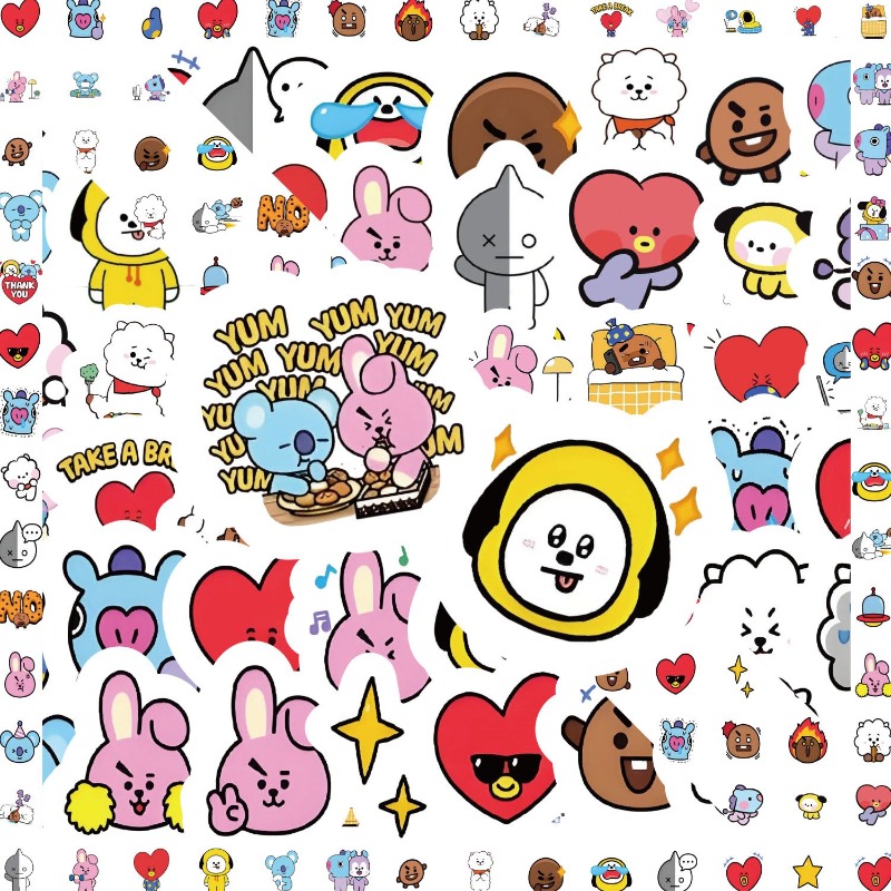 BT21 koya RJ tata Shooky Mang  - Memo Pad Sticky incelemesi ve fiyatı