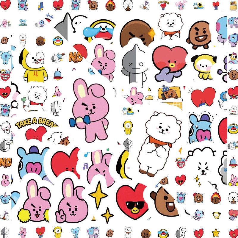 BT21 koya RJ tata Shooky Mang  - Memo Pad Sticky incelemesi ve fiyatı