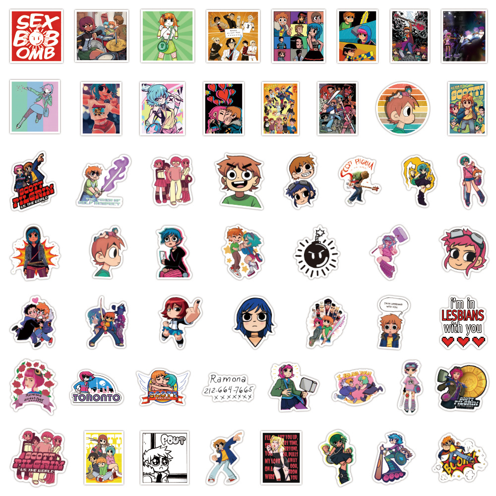 55 adet Sevimli Scott Pilgrim  - Memo Pad Sticky incelemesi ve fiyatı