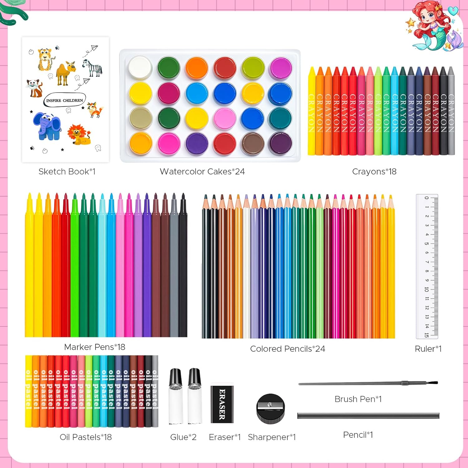 110 Parça Sanat ve El Sanatlar - Highlighter Set Pastel incelemesi ve fiyatı