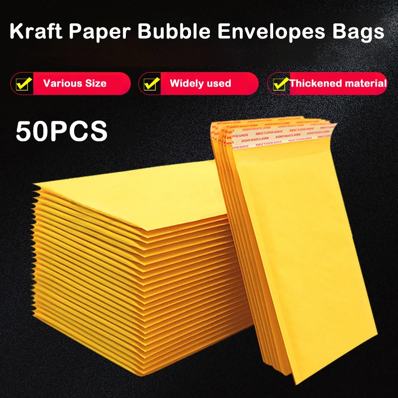 50 adet Kraft kağıt kabarcık p - Letter Envelope Kraft incelemesi ve fiyatı